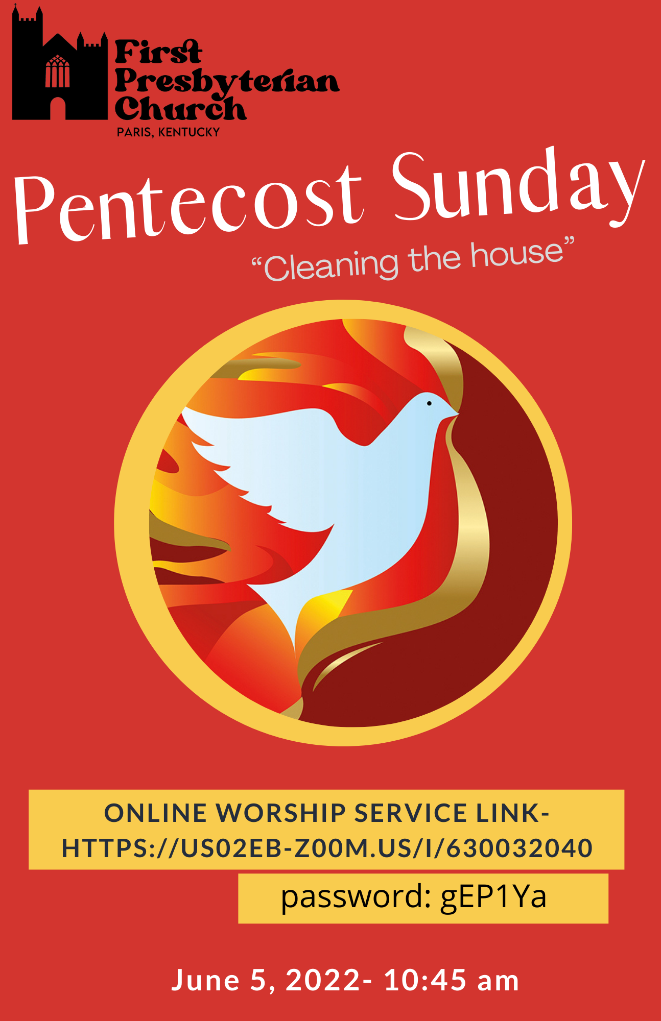 Pentecost Sunday First Presbyterian of Paris